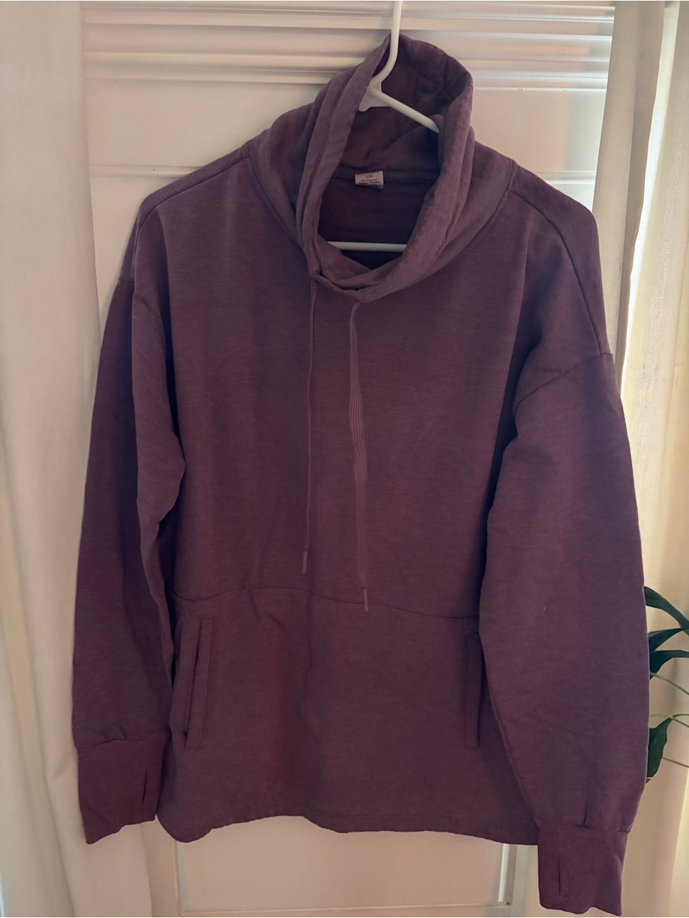 RBX Athletic Pullover Cowl Neck Purple Sweatshirt Size L